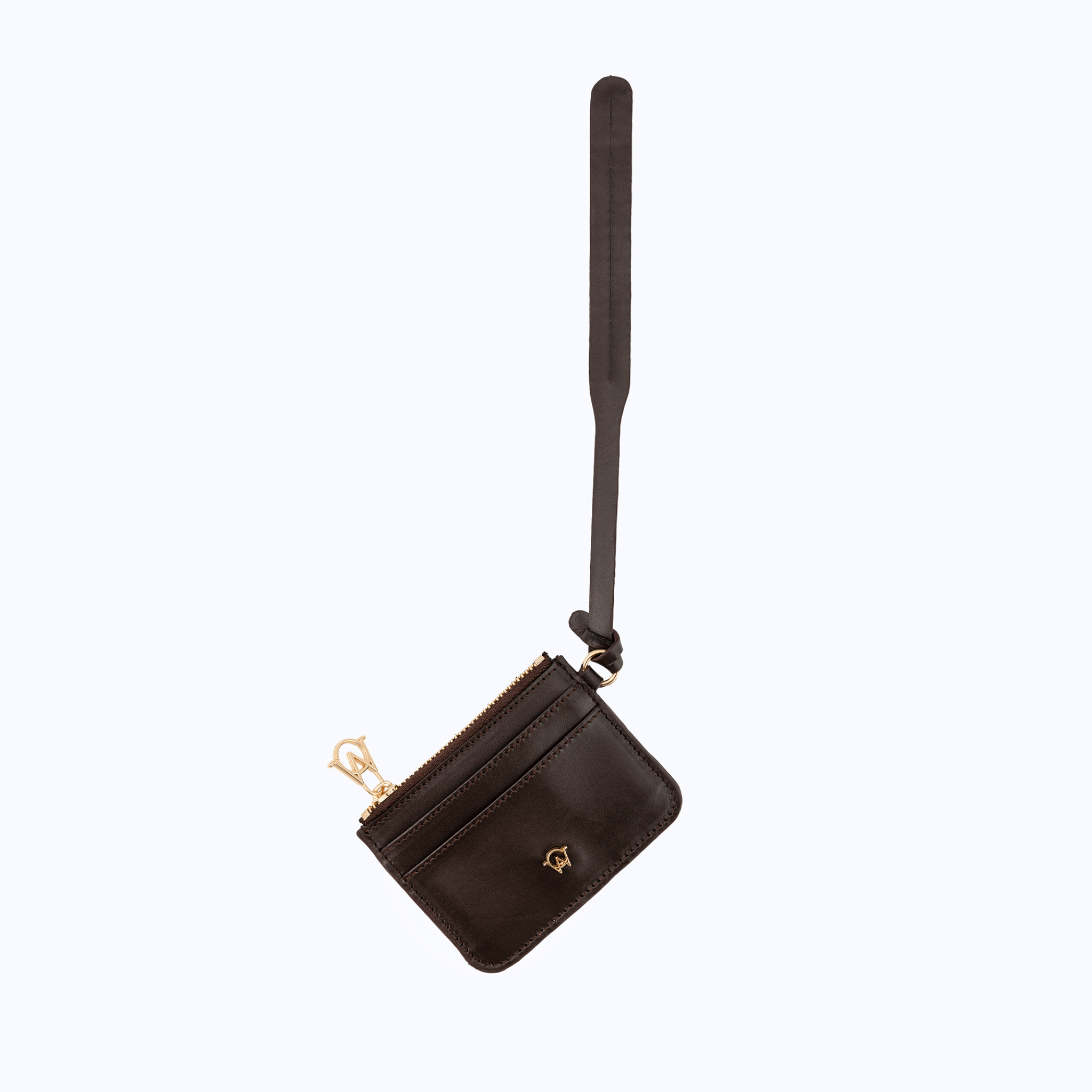 SOLID CARD HOLDER - DARK BROWN - manc