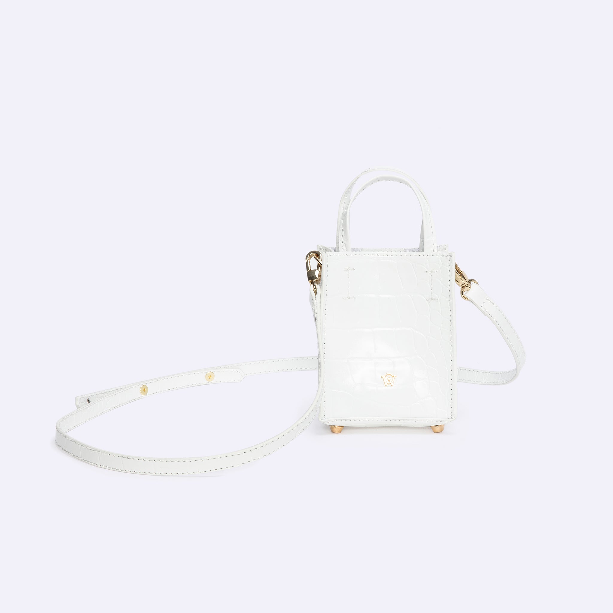 White discount croc bag