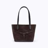 BELLA MINI TOTE - بني شامواه داكن