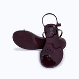JELLY SANDALS - BURGUNDY