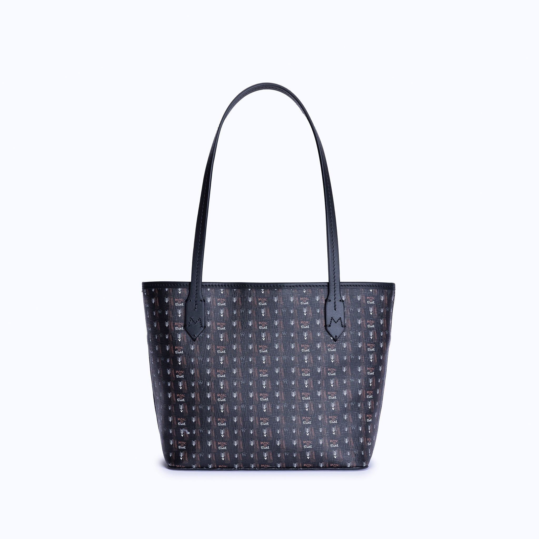BELLA MINI TOTE - BROWN BLACK - manc