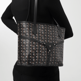 BELLA MINI TOTE - BROWN BLACK - manc