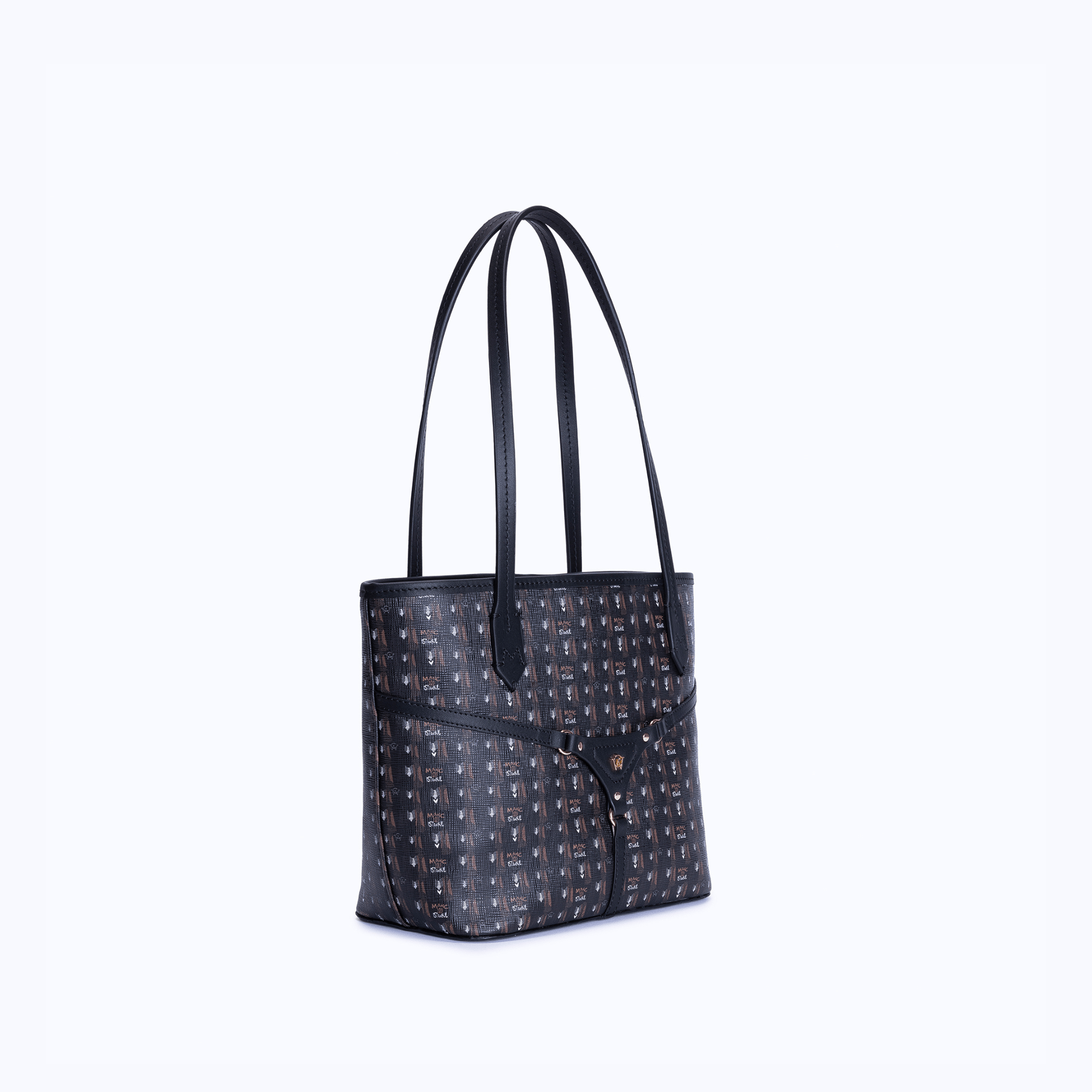 BELLA MINI TOTE - BROWN BLACK - manc