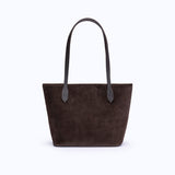 BELLA MINI TOTE - DARK SUEDE BROWN - manc