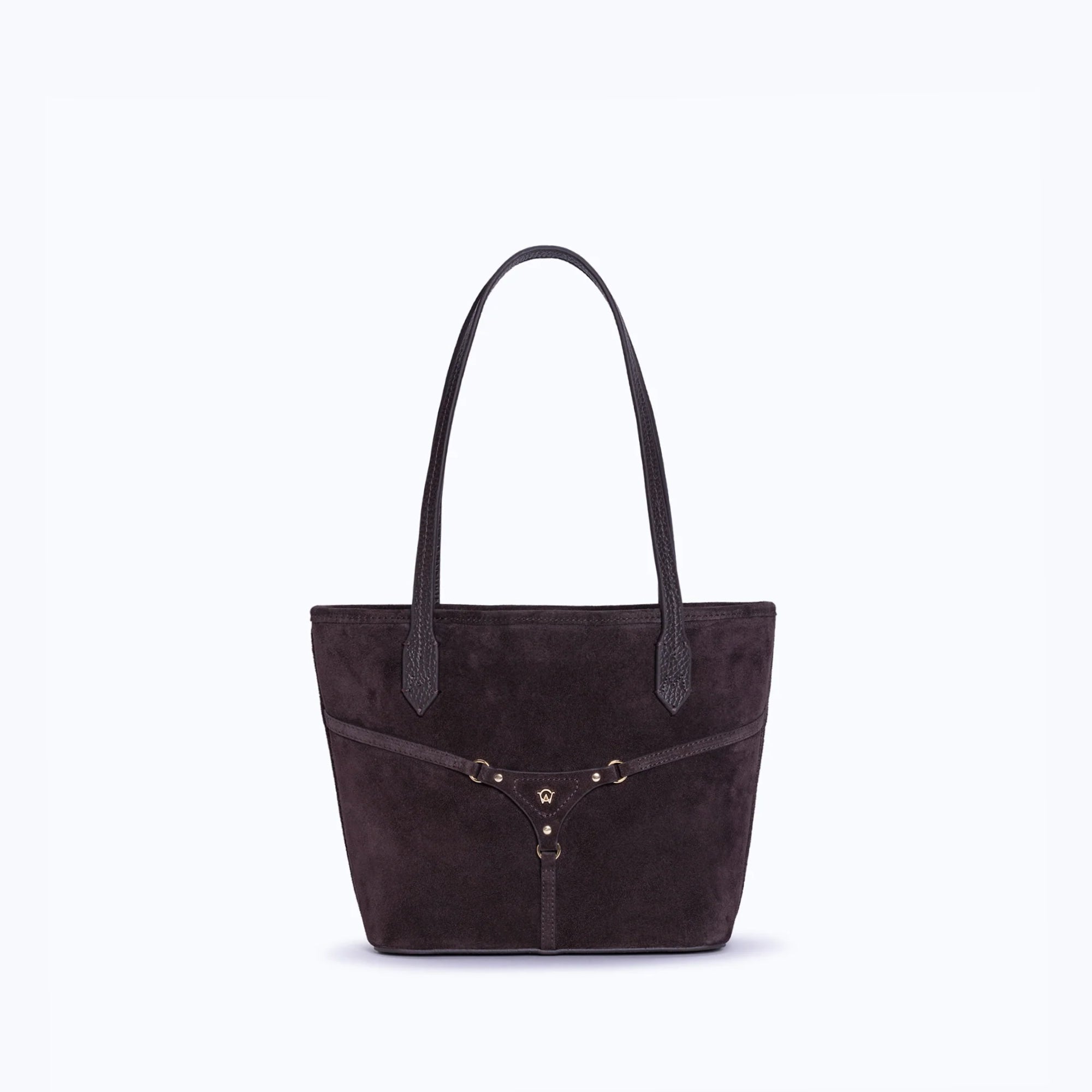 BELLA MINI TOTE - DARK SUEDE BROWN