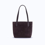 BELLA MINI TOTE - DARK SUEDE BROWN - manc