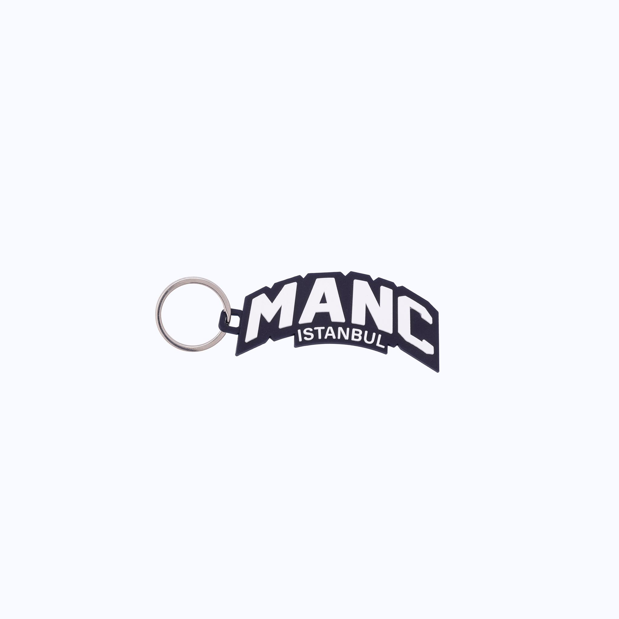 BOLD LOGO KEYCHAIN - BLUE - manc