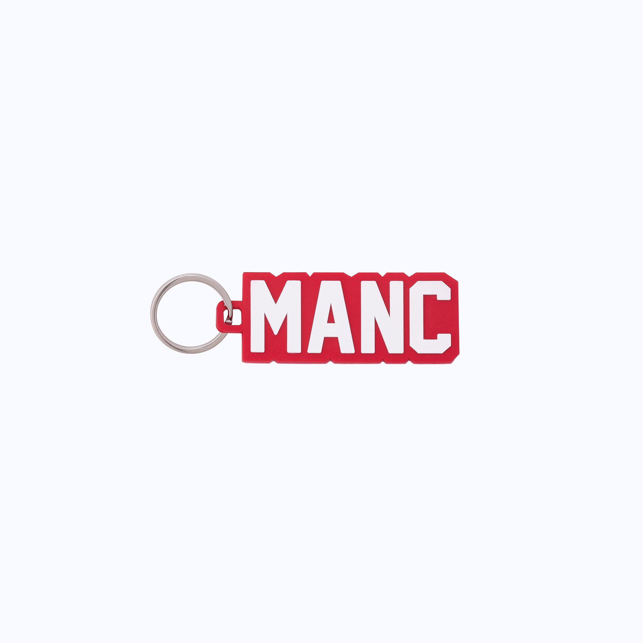 BOLD LOGO KEYCHAIN - RED - manc