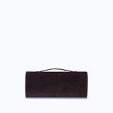 DAPHNE CLUTCH - DARK SUEDE BROWN - manc