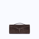 DAPHNE CLUTCH - DARK SUEDE BROWN (PRE - ORDER) - manc