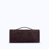 DAPHNE CLUTCH - DARK SUEDE BROWN (PRE - ORDER) - manc