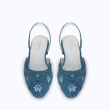 DELINA FLATS - DENIM - manc