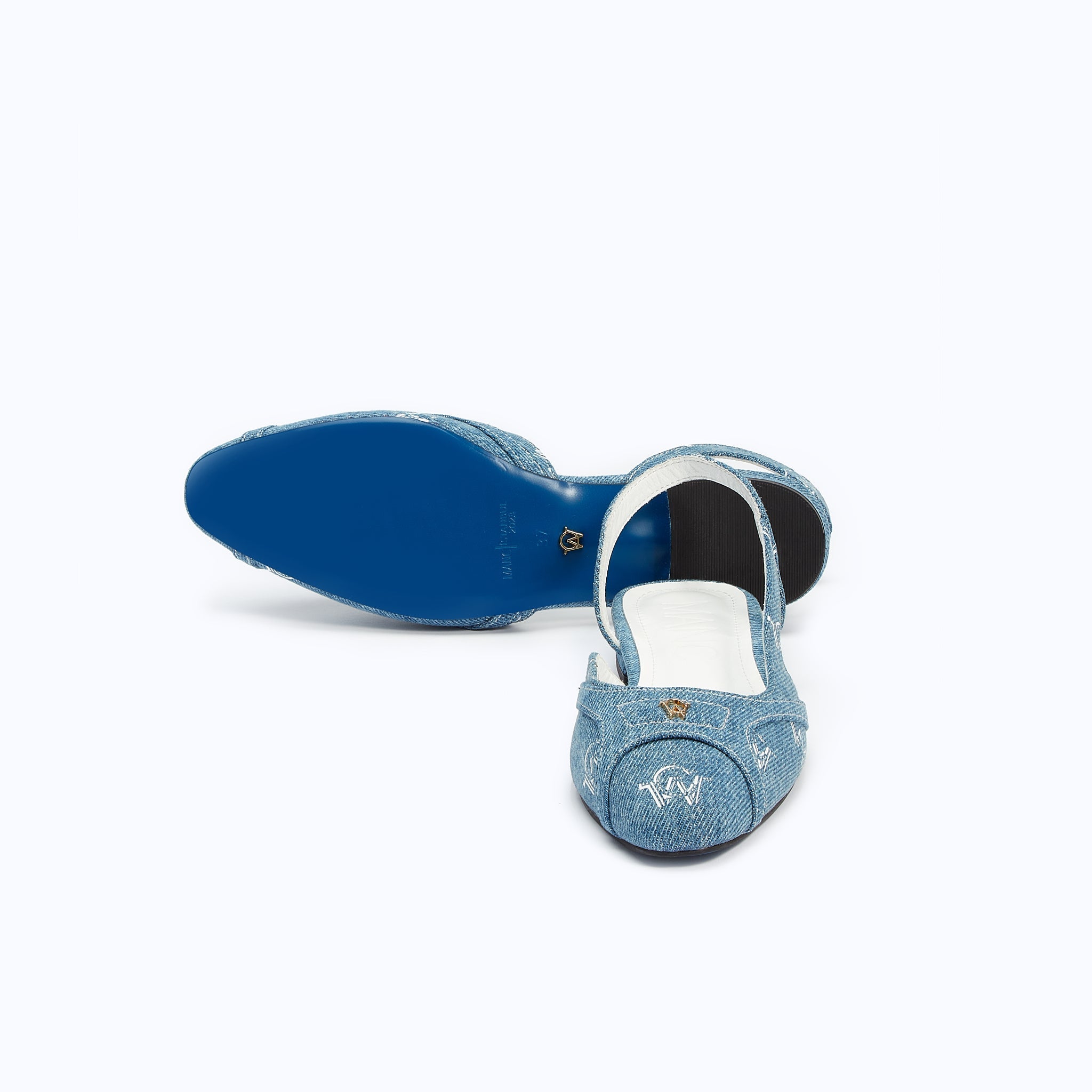 DELINA FLATS - DENIM - manc