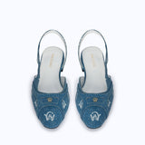 DELINA FLATS - DENIM - manc