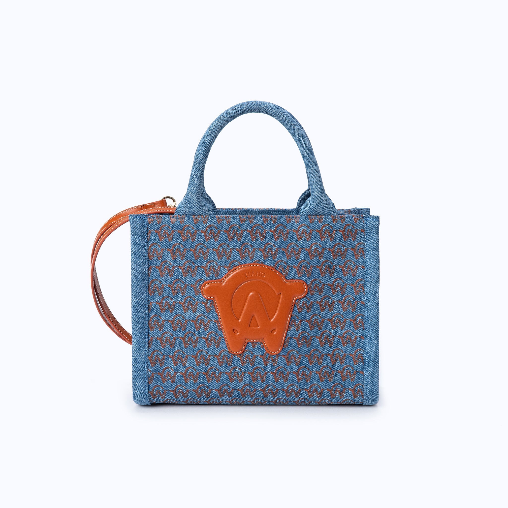 ELBA - DENIM ORANGE PRINT - manc