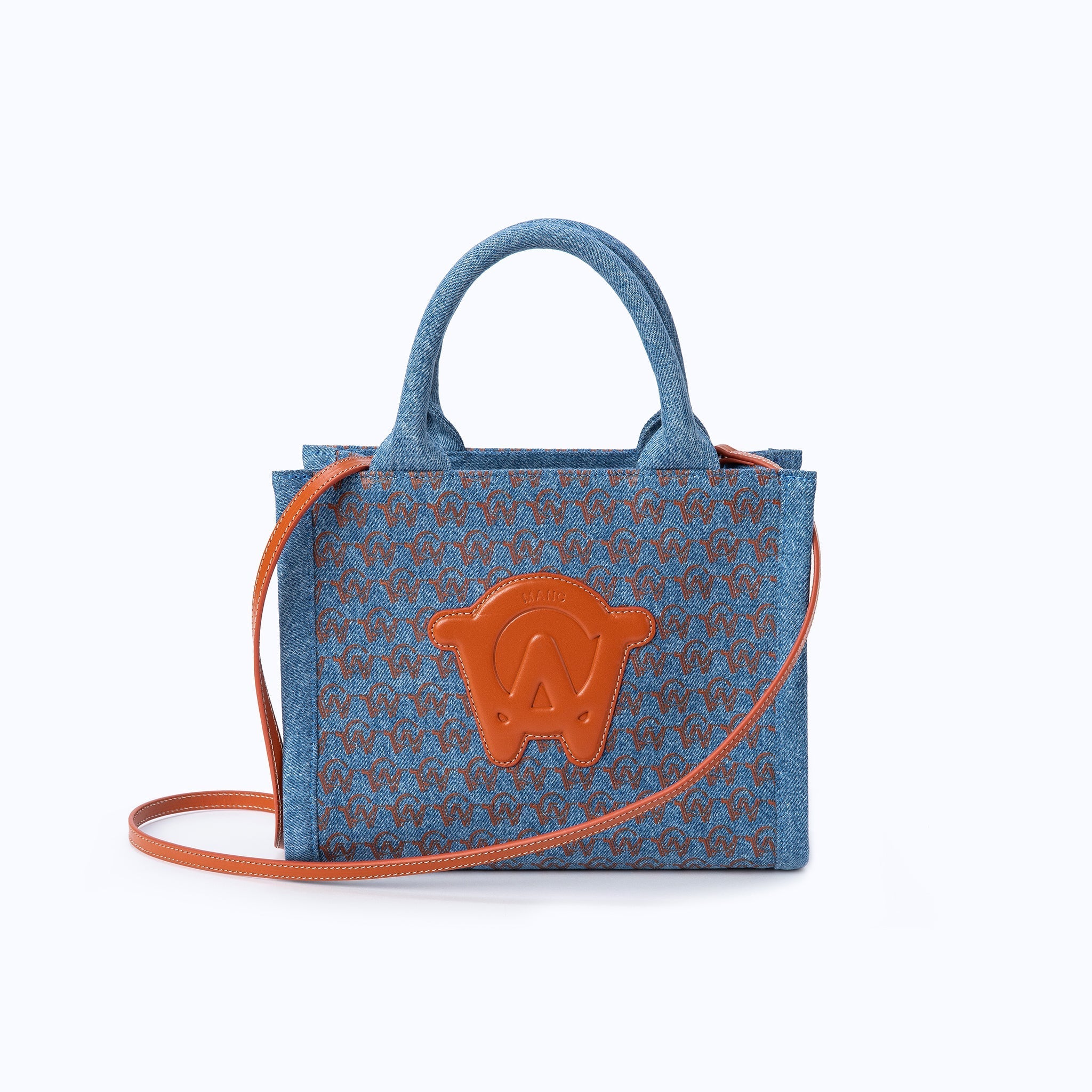 ELBA - DENIM ORANGE PRINT - manc