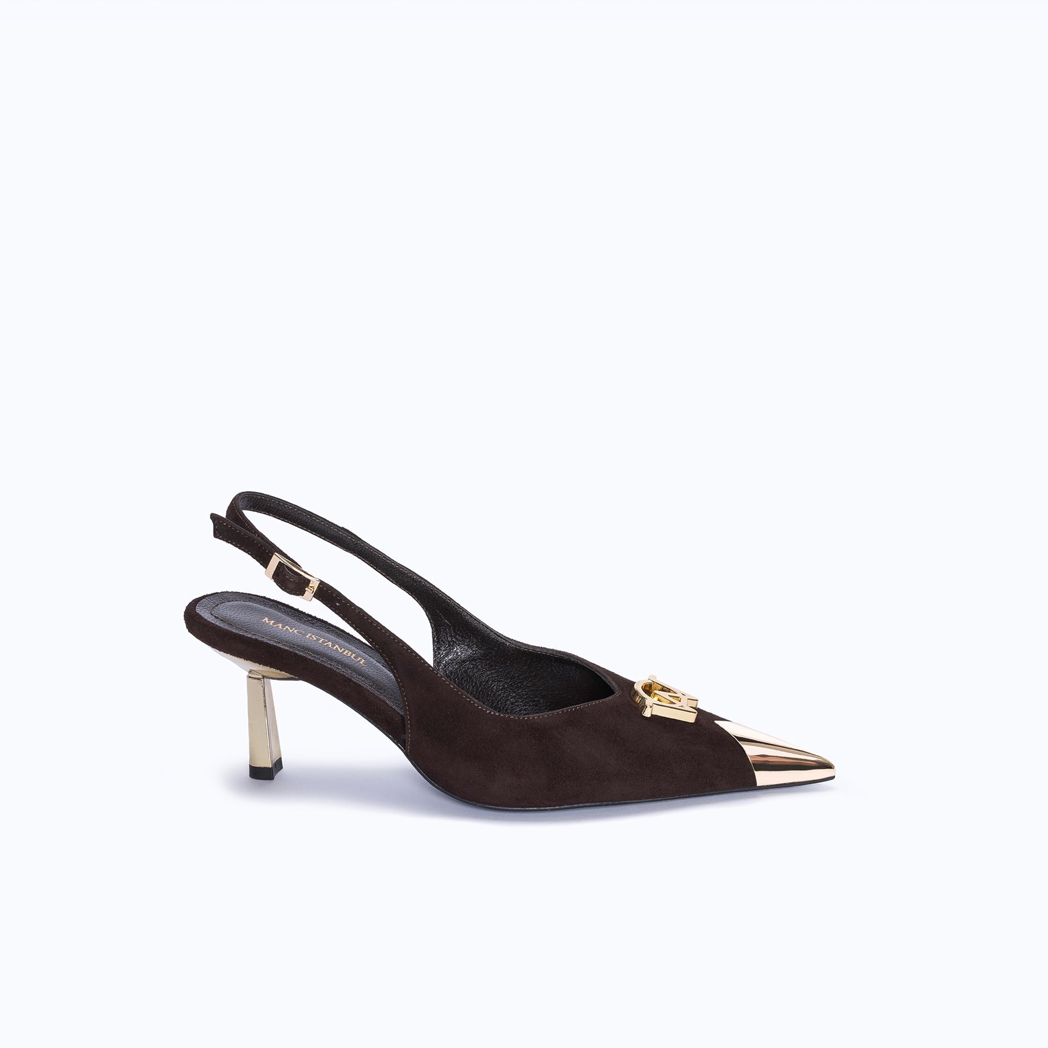 FELICITY KITTEN - DARK SUEDE BROWN - manc