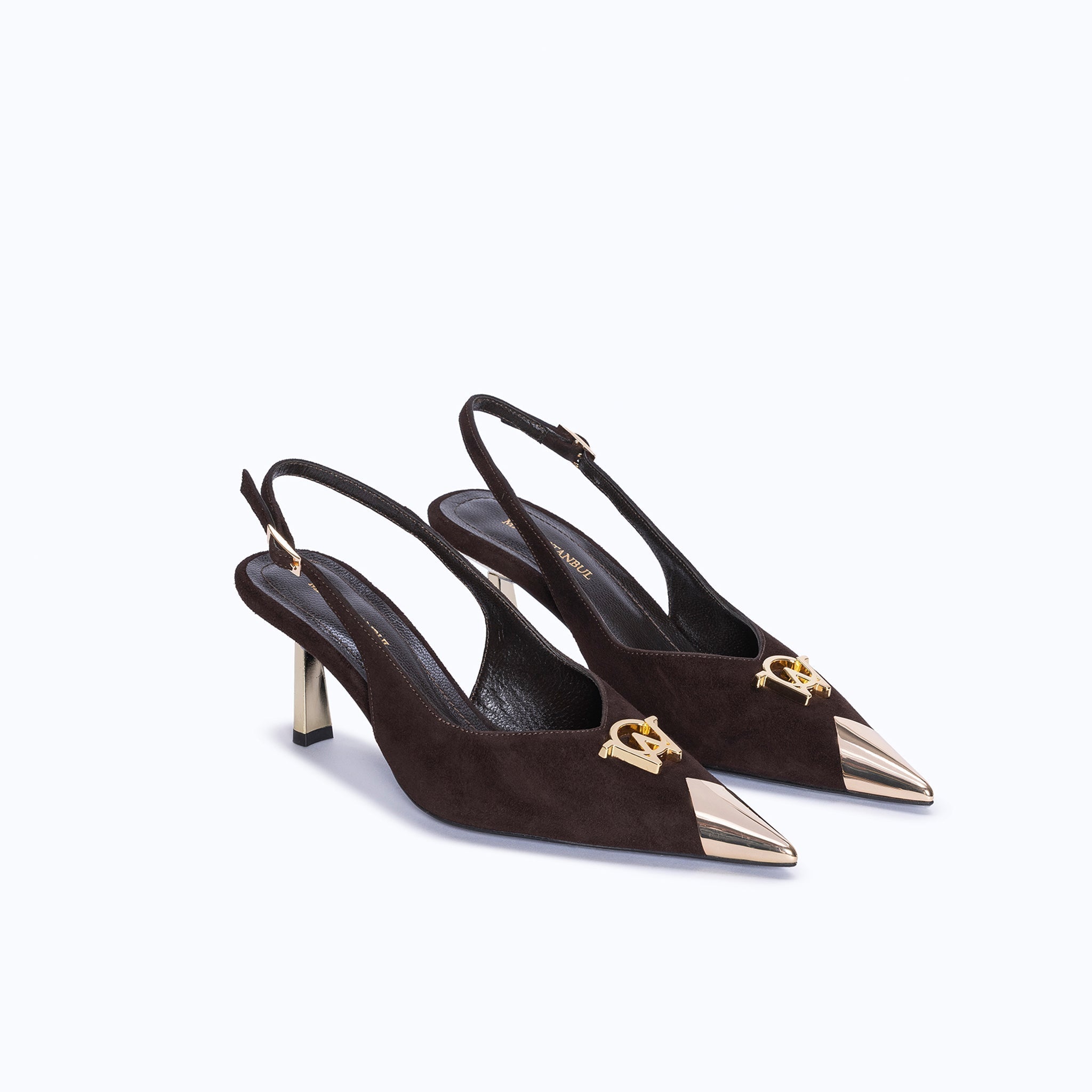 FELICITY KITTEN - DARK SUEDE BROWN - manc