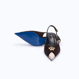 FELICITY KITTEN - DARK SUEDE BROWN - manc