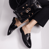 GRACE SLIPPERS - BLACK - manc