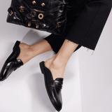 GRACE SLIPPERS - BLACK - manc