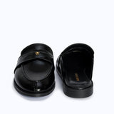 GRACE SLIPPERS - BLACK - manc