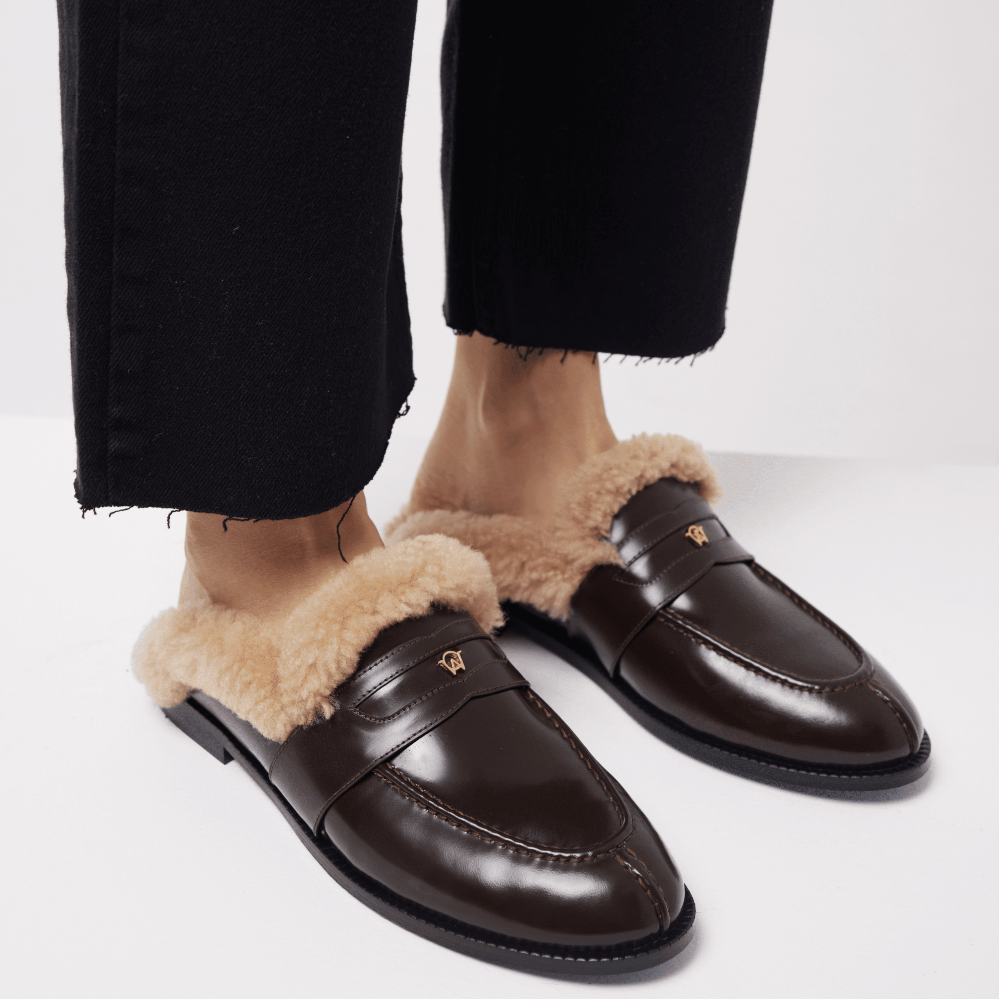 GRACE SLIPPERS - TEDDY BROWN - manc