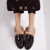 GRACE SLIPPERS - TEDDY BROWN - manc