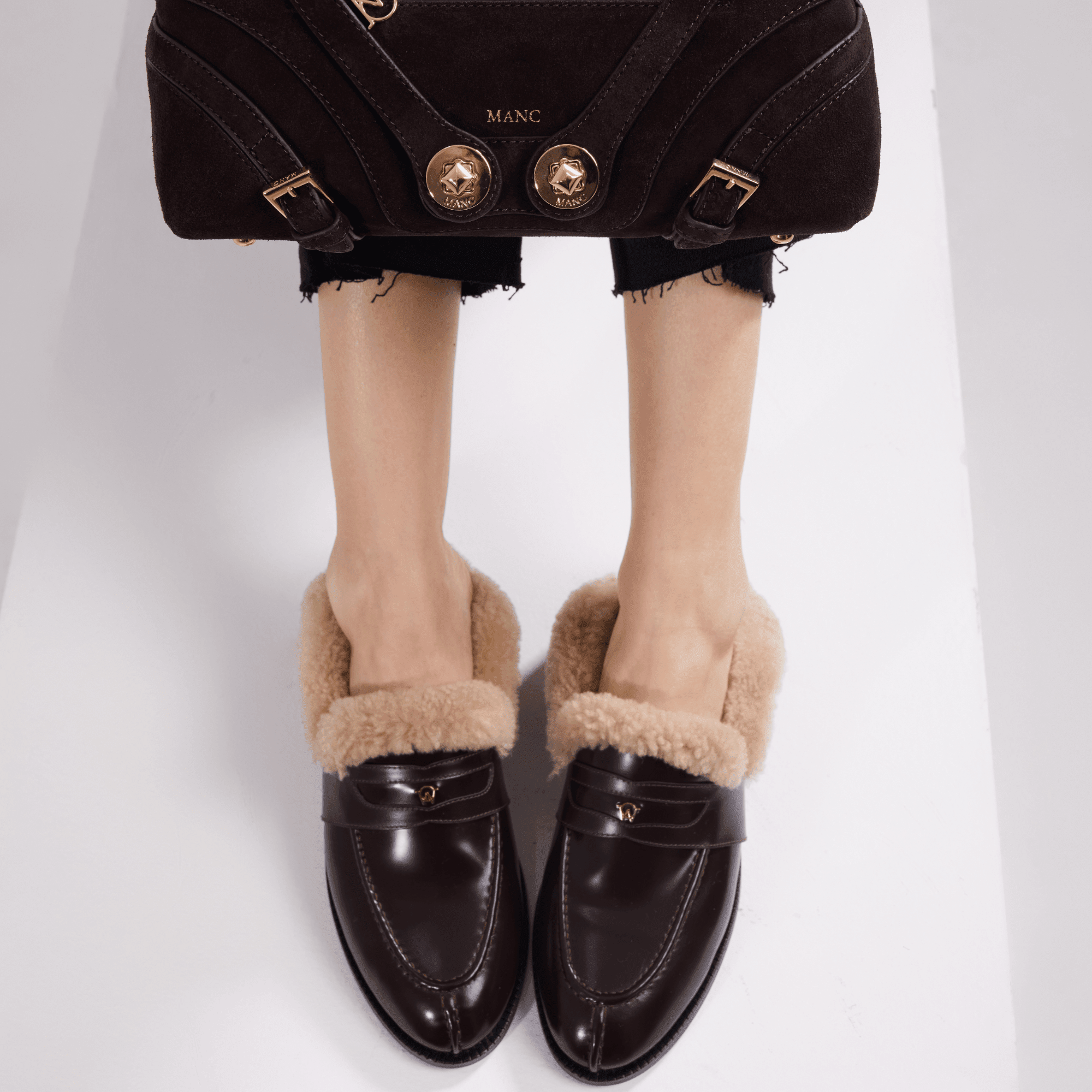 GRACE SLIPPERS - TEDDY BROWN - manc