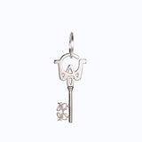 HERITAGE KEY CHARM - SILVER - manc