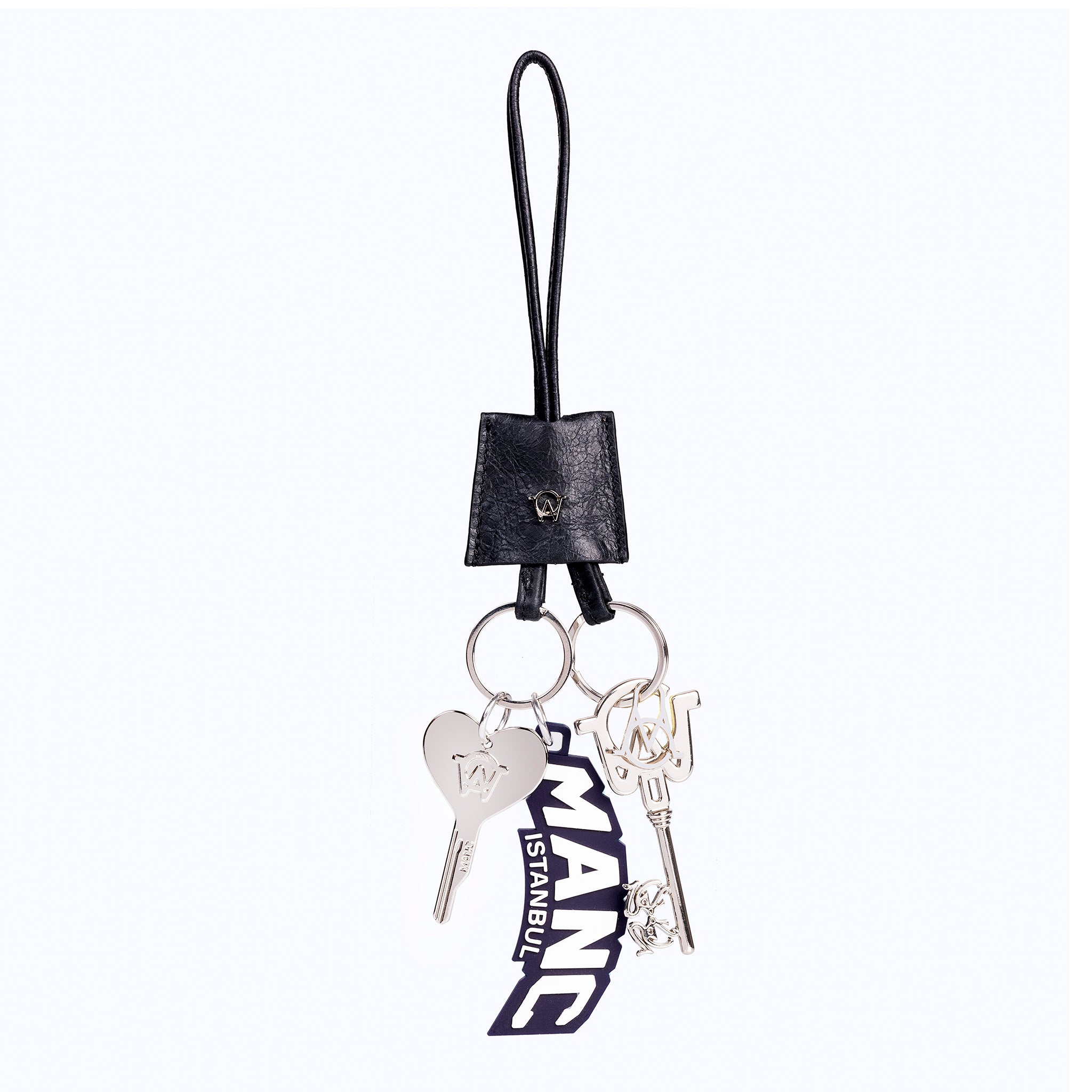 ISTANBUL SIGNATURE CHARM KEYCHAIN - SILVER - manc