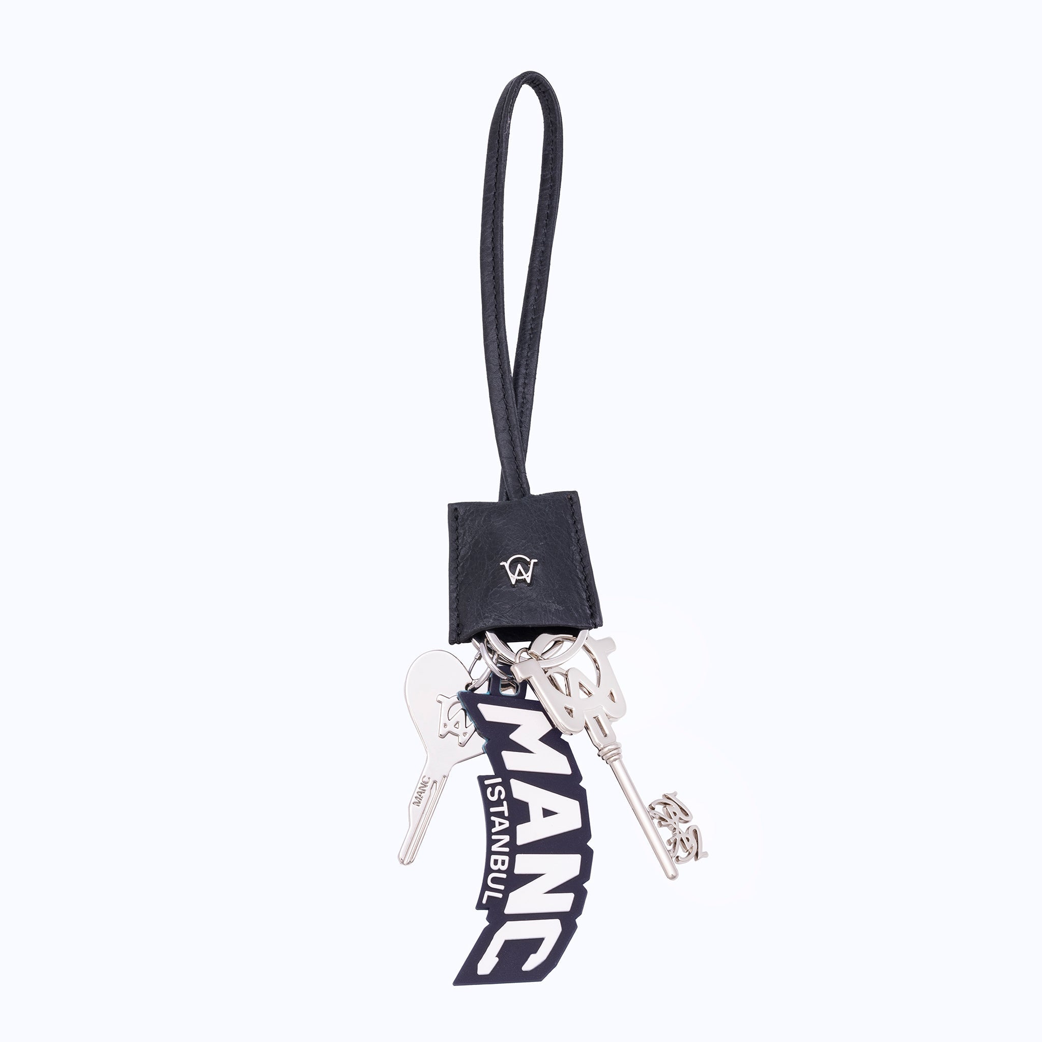 ISTANBUL SIGNATURE CHARM KEYCHAIN - SILVER - manc