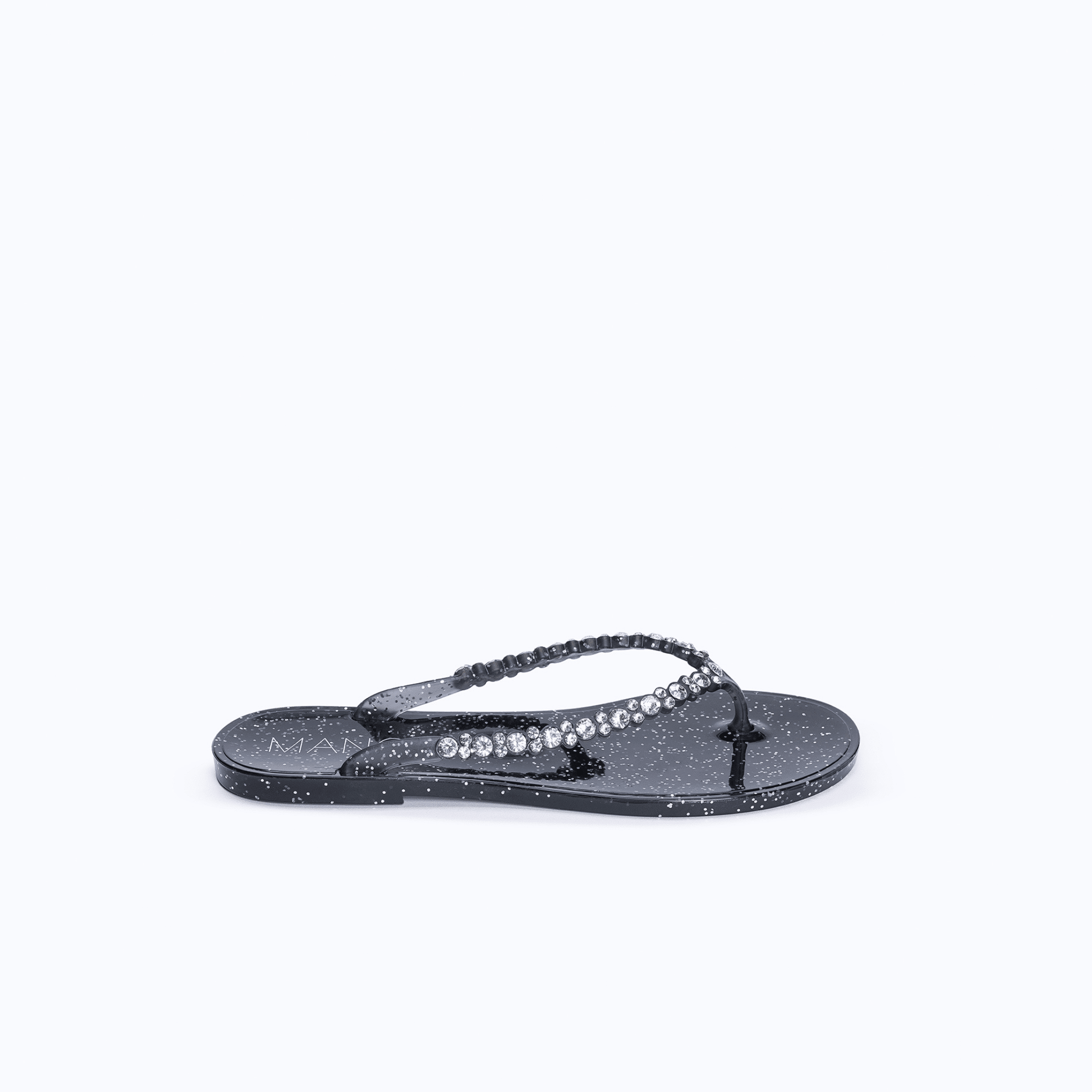 JELLY FLIP FLOP - GEMS BLACK - manc