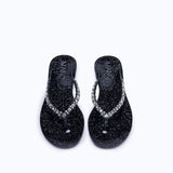 JELLY FLIP FLOP - GEMS BLACK - manc
