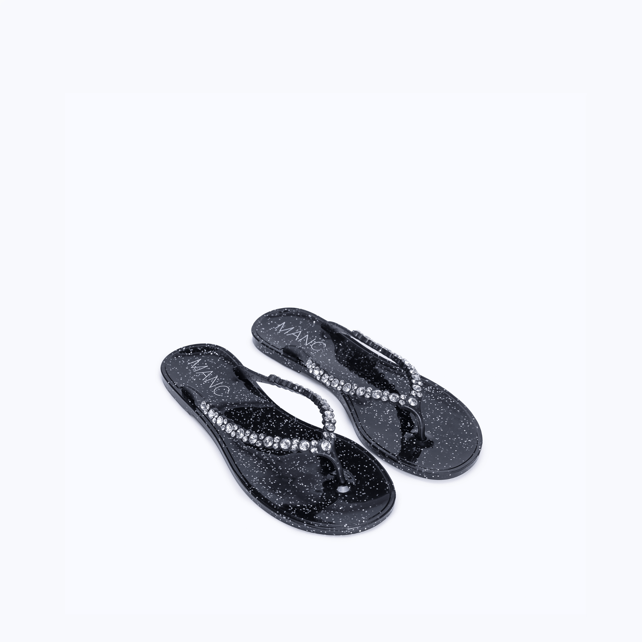 JELLY FLIP FLOP - GEMS BLACK - manc