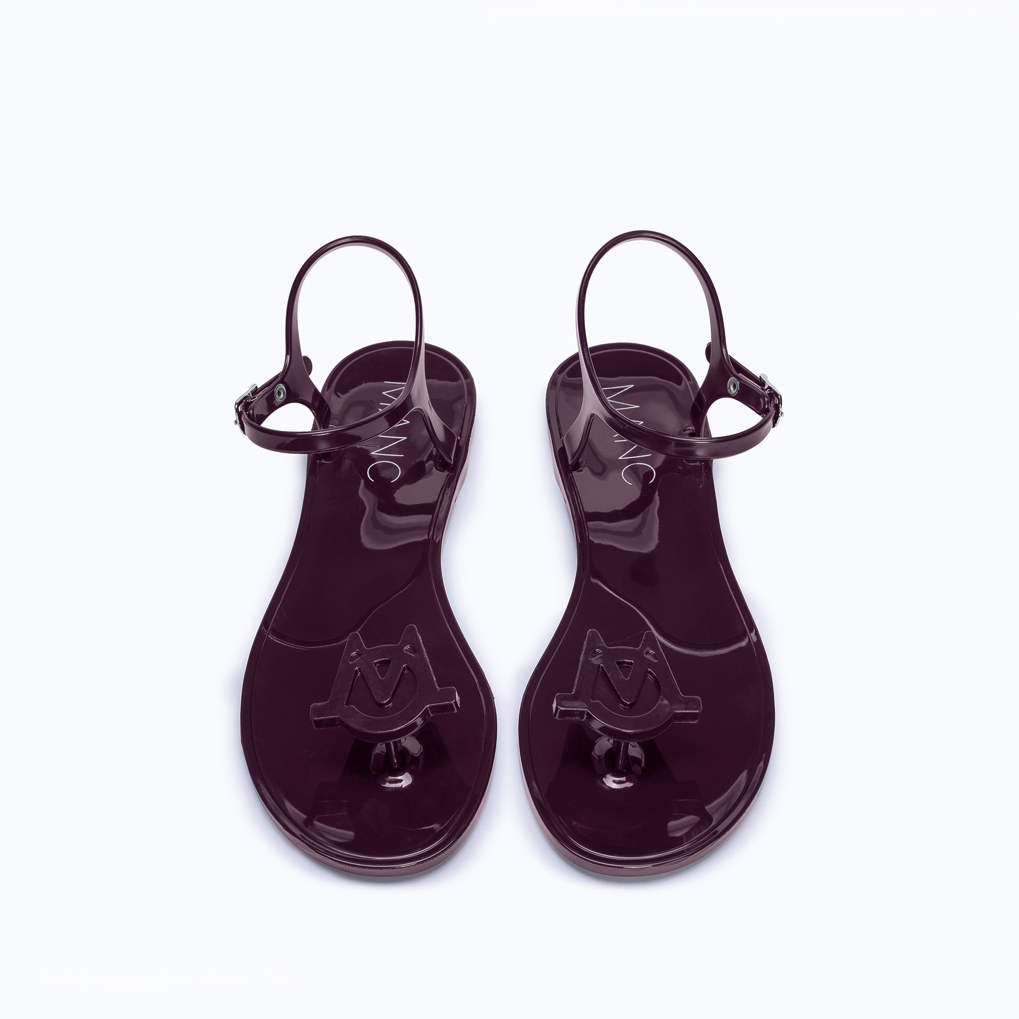 JELLY SANDALS - BURGUNDY - manc