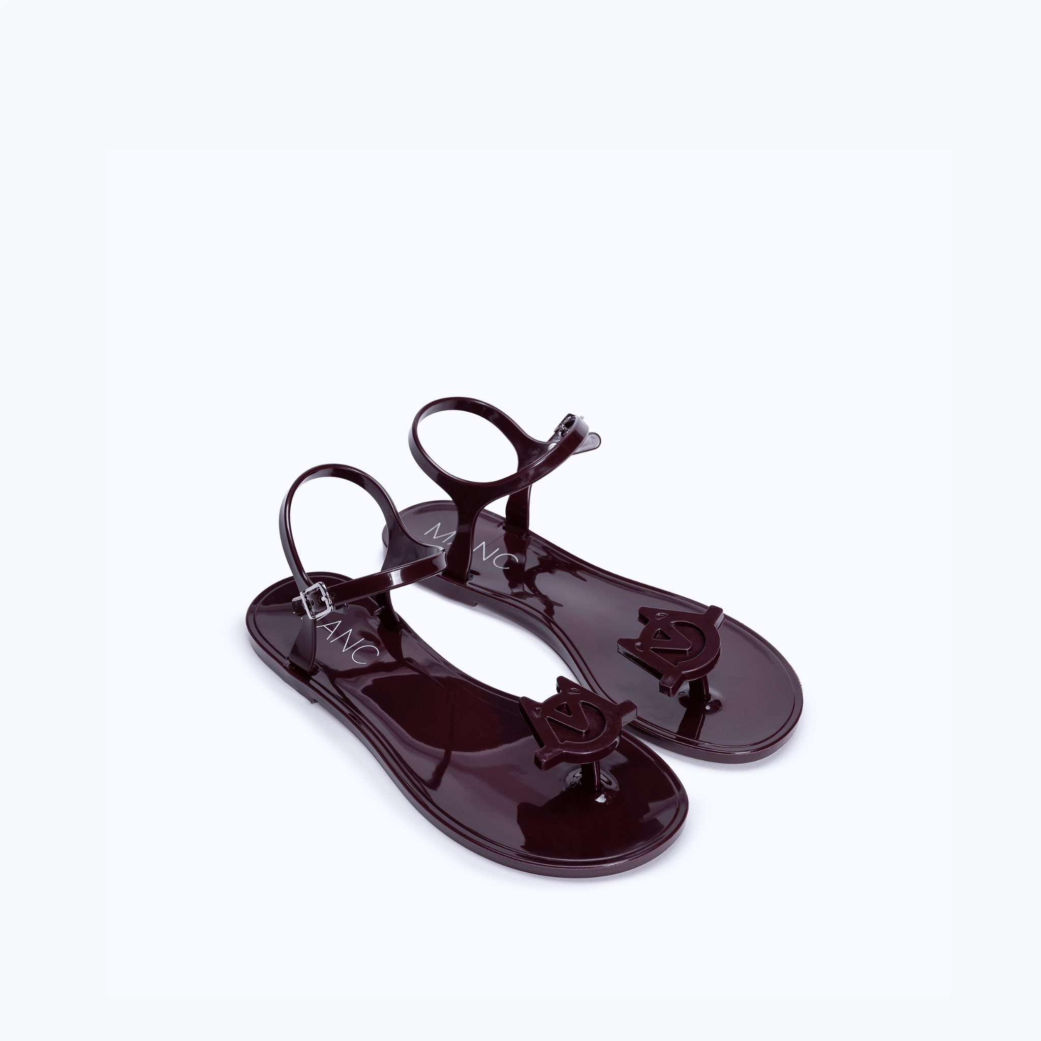 JELLY SANDALS - BURGUNDY - manc