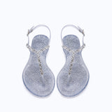JELLY SANDALS - SILVER - manc