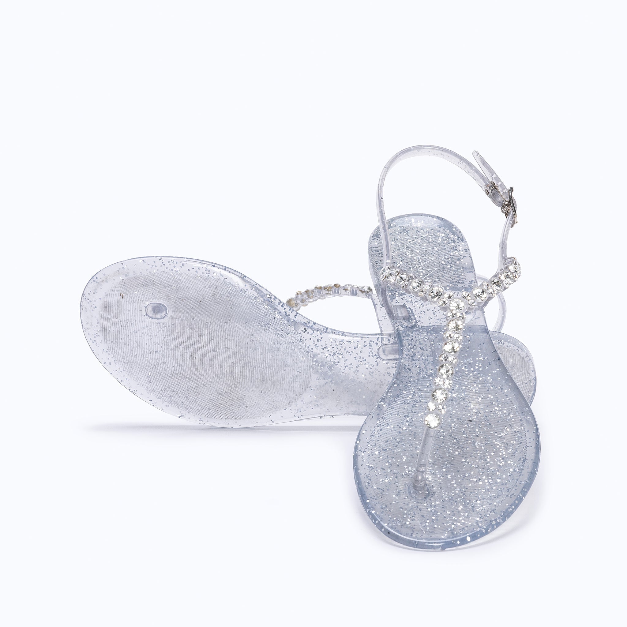JELLY SANDALS - SILVER - manc