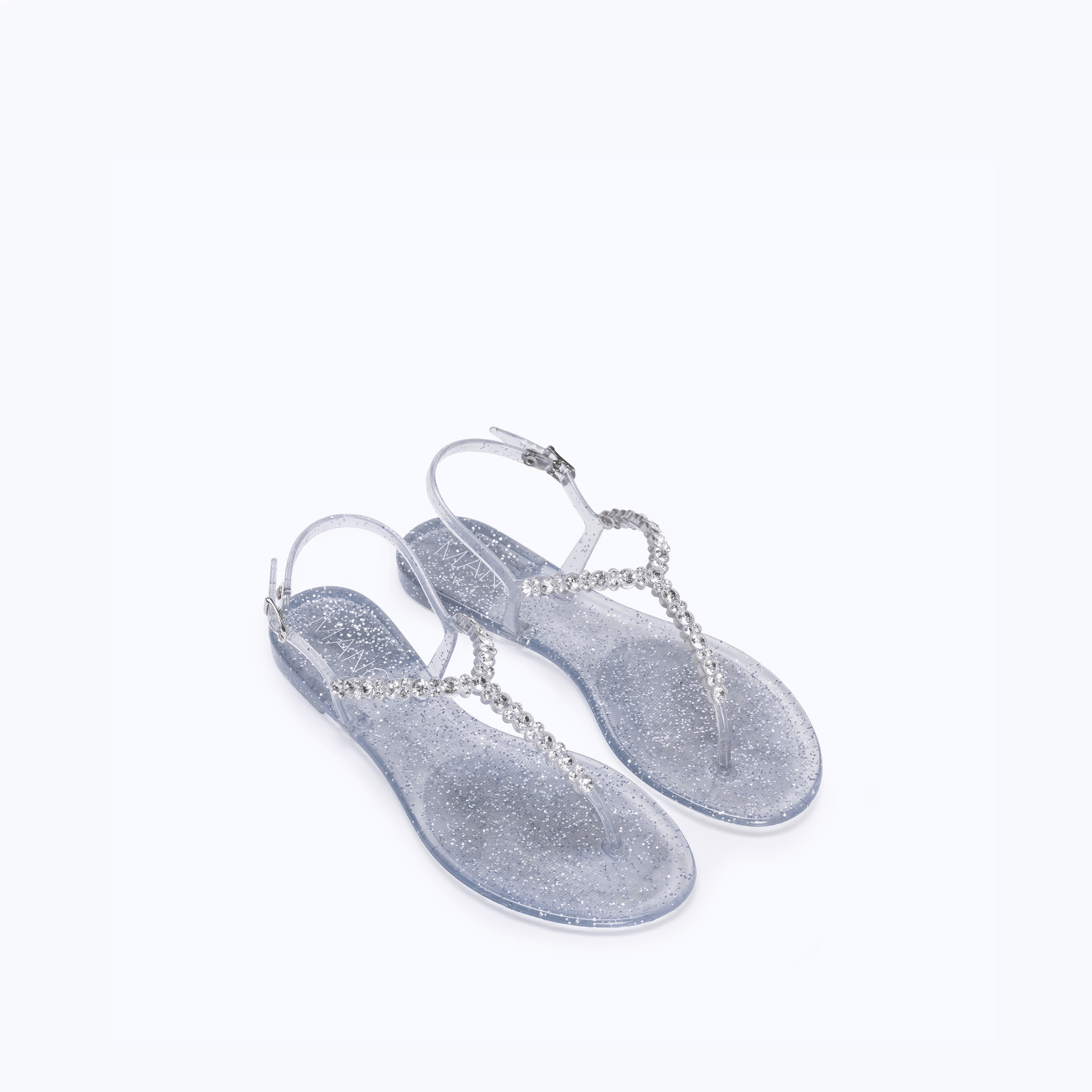 JELLY SANDALS - SILVER - manc