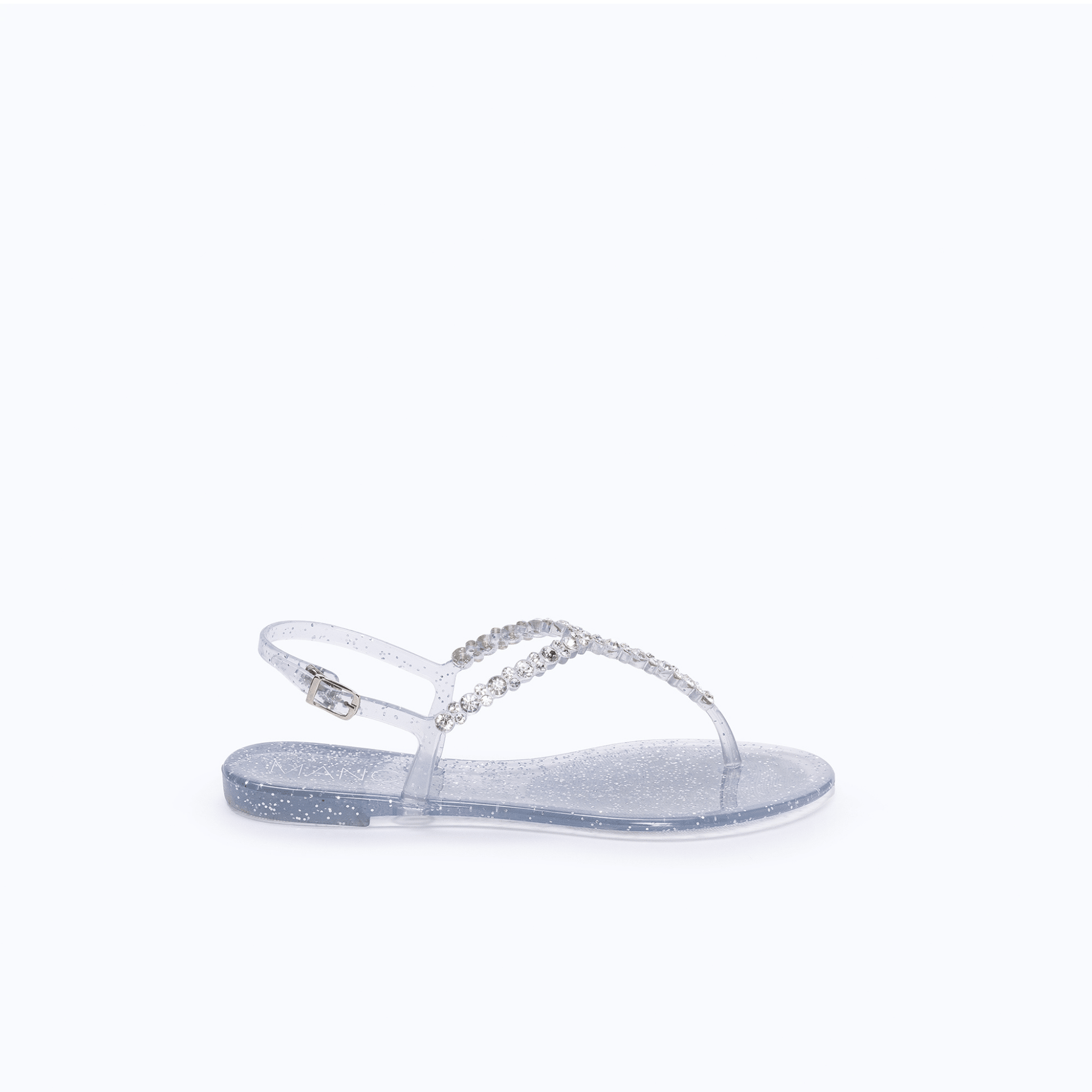JELLY SANDALS - SILVER - manc
