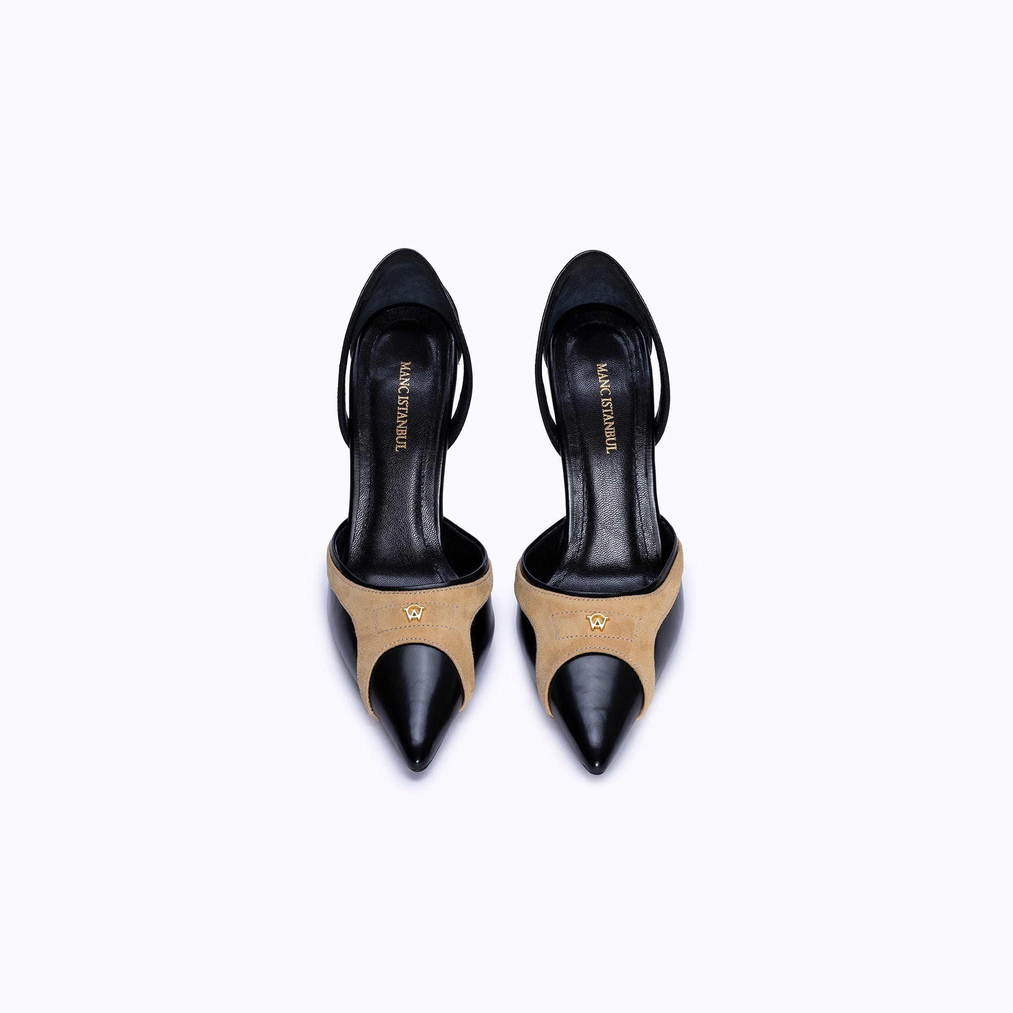 LILITH HEELS - BLACK SUEDE BISCUIT - manc