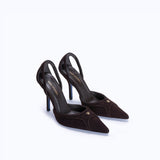 LILITH HEELS - DARK SUEDE BROWN - manc
