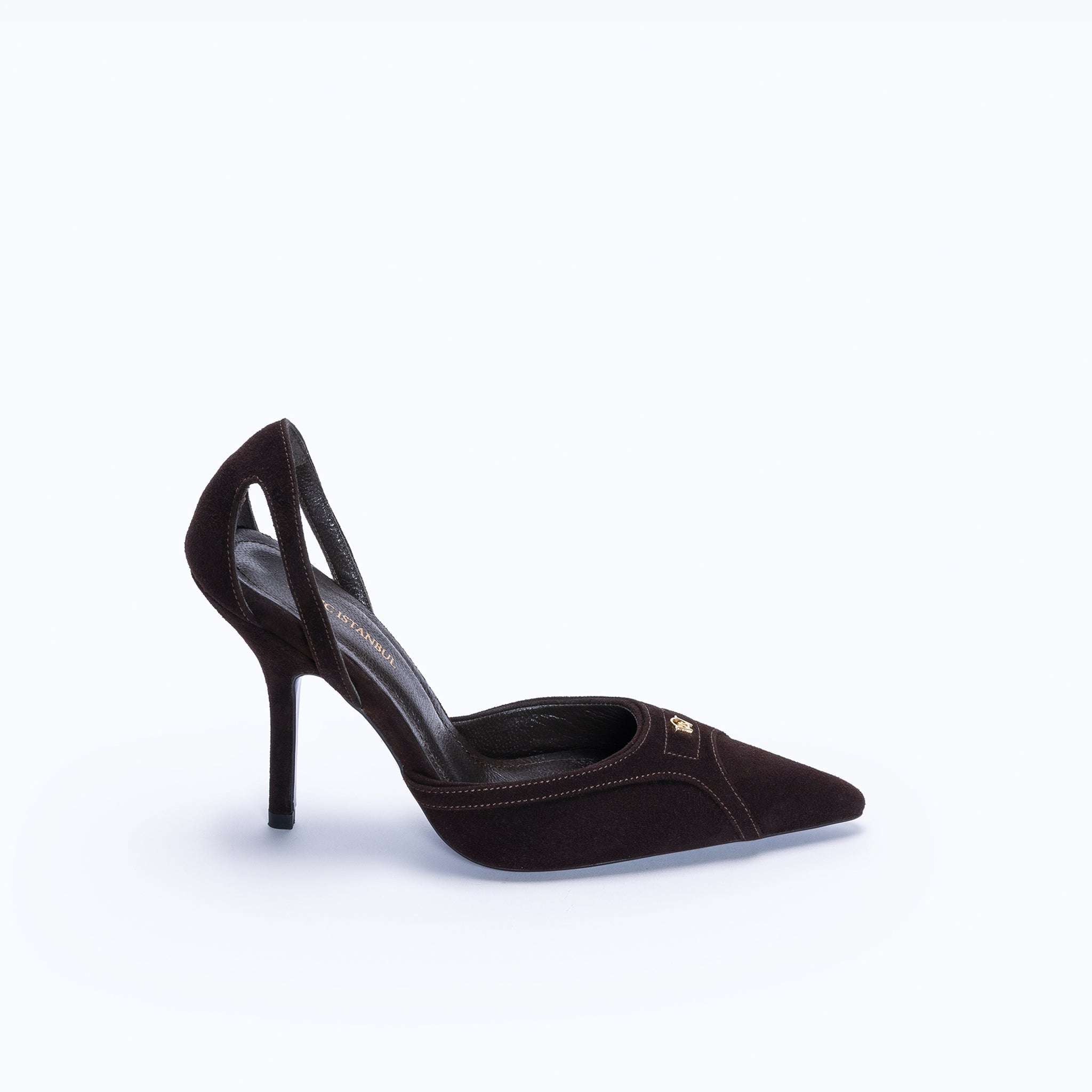 LILITH HEELS - DARK SUEDE BROWN - manc