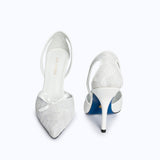 LILITH HEELS - WHITE LACE - manc