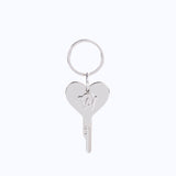 LOVE KEY CHARM - SILVER - manc