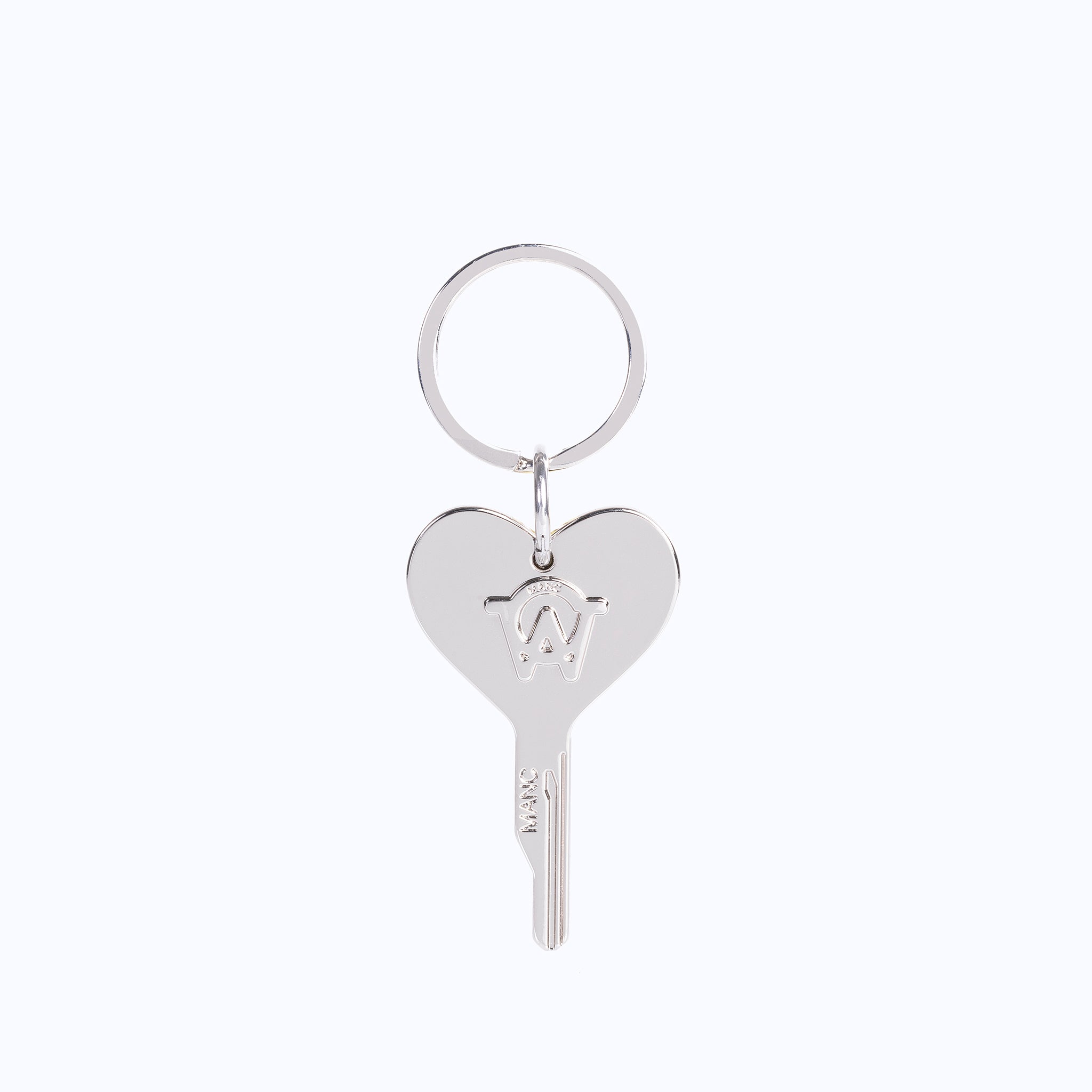 LOVE KEY CHARM - SILVER - manc