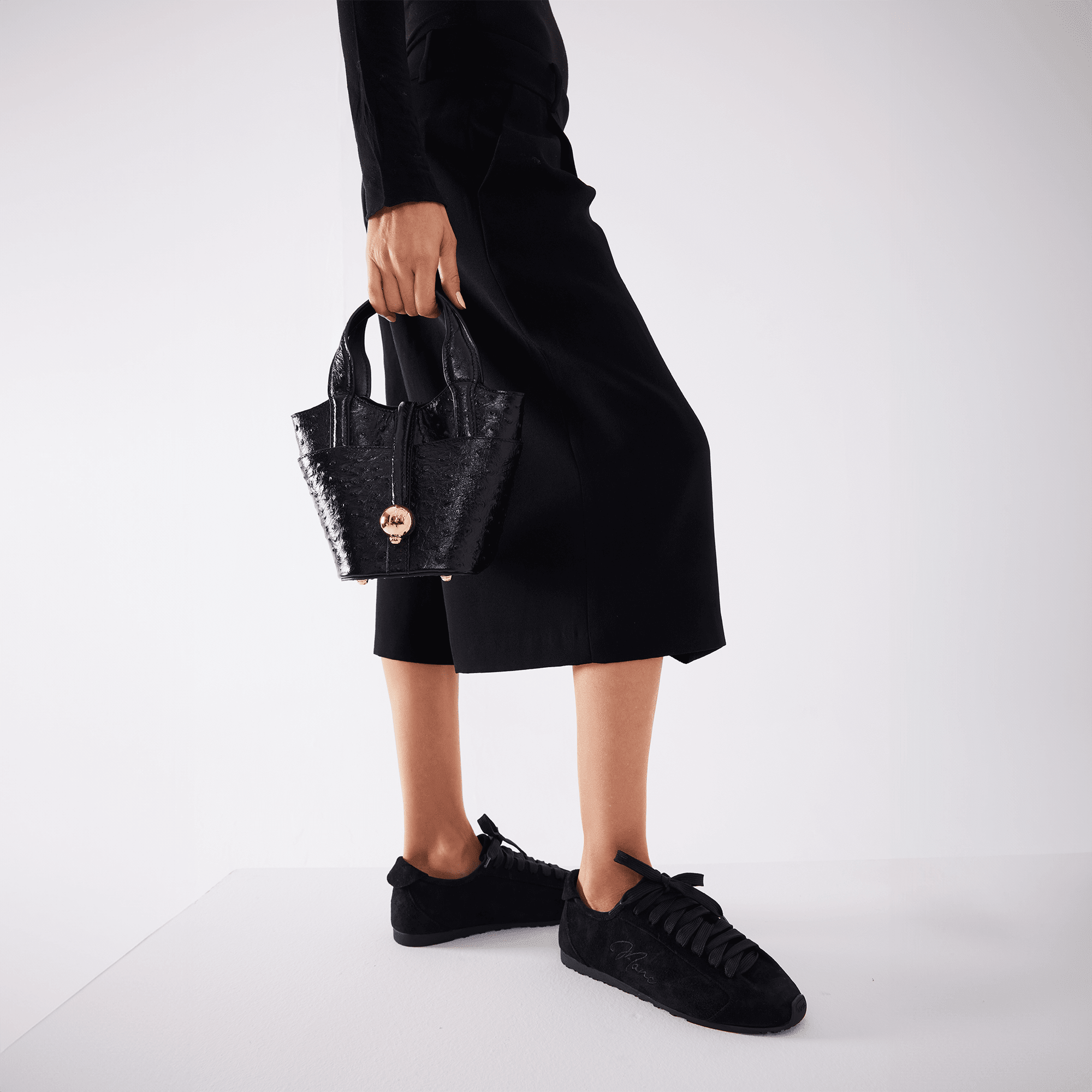 MANC SNEAKERS - SUEDE BLACK (PRE - ORDER) - manc