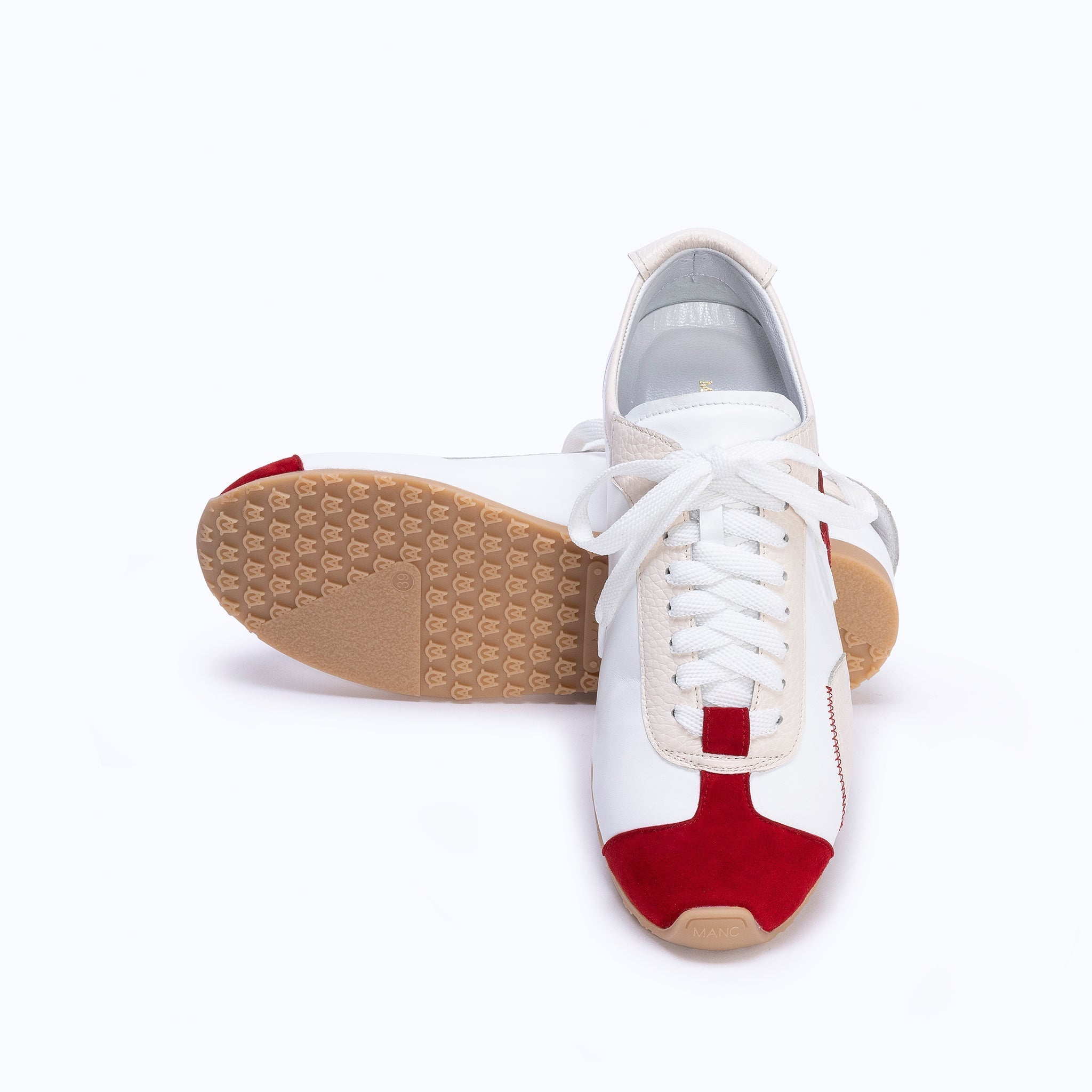 MANC SNEAKERS - WHITE RED - manc