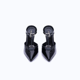 MARGAUX BLACK - WEDGE MULE